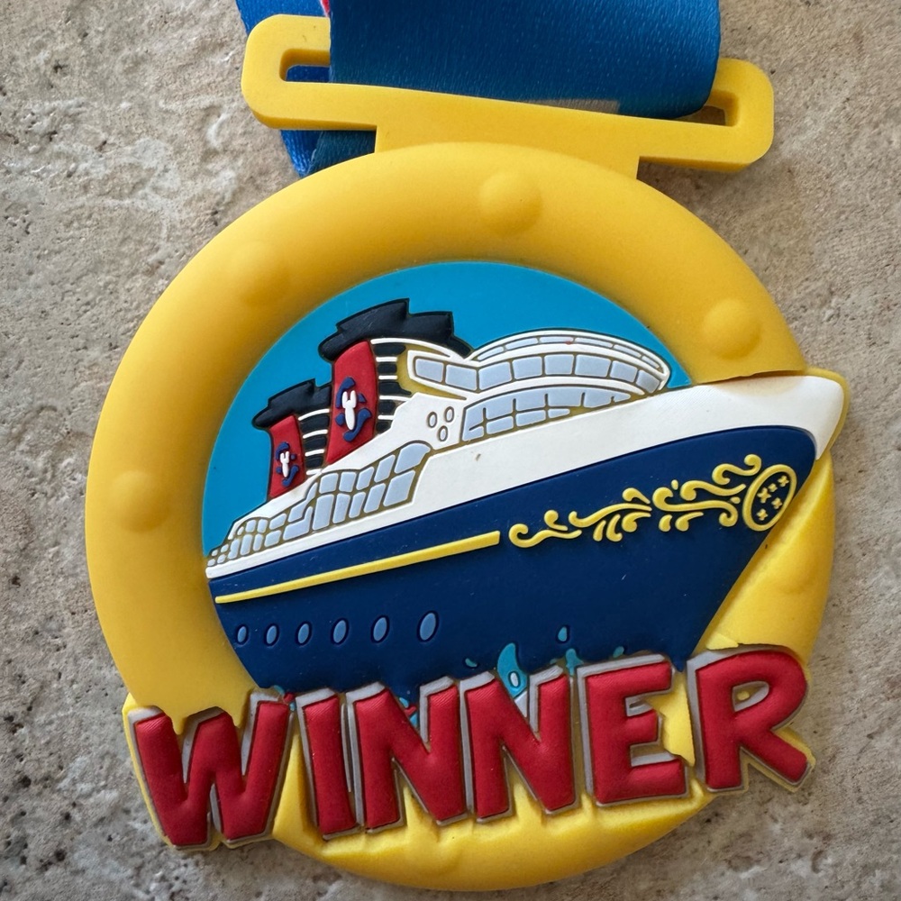 Disney Cruise Line Trivia Winner Medallion Featuring Disney Cruise Line Ship